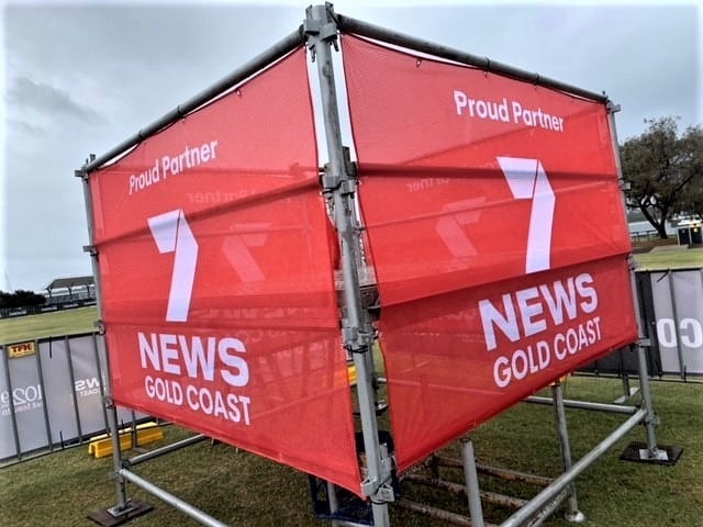 Channel 7 Scrim GCCC Carols - Company Branding